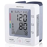 Wrist Blood Pressure Monitor, WONNIE Accurate bp Meter Cuff for Home Travel Use, FDA Approved Automatically Portable Electric Sphygmomanometer for 2 User Memory