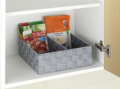 Wenko 54050100 Küchenorganizer Adria L mit variabler Trennwand, Polypropylen, grau, 26 x 26 x 9 cm - 5