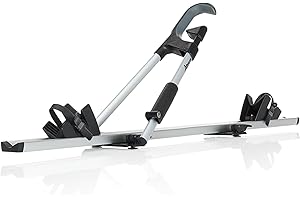 Atera 08227 Bagażnik rowerowy Giro AF+, aluminium, srebrny - bagażnik dachowy do samochodu osobowego na 1 rower, do 17 kg ładowności