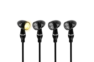 evermotor Universal CNC 12V 4 Pcs E32 LED Indicators Motorcycle Mini Bullet Aluminum Shell IP67 Waterproof E mark