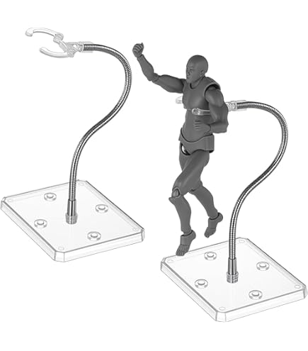 Lot de 10 supports de figurines d'action XISTEST avec 1 tournevis, transparent