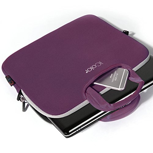 iColor Netbook- und iPad- Tasche Notebooktasche Laptoptasche Schutzhülle für Größe 9,7 10 10,2 Zoll mit Zubehörfach und Schultergurt - 5