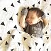 hibote Soft Organic Cotton Muslin Swaddle Bath Towel Multi-use Blanket Infant Newborn Baby Wrap (Triangle)
