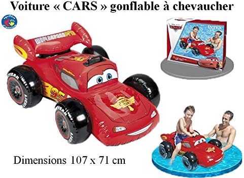 Equilibre et Aventure Dingy Inflatable Cars Lightning Mc Queen. Large Size.