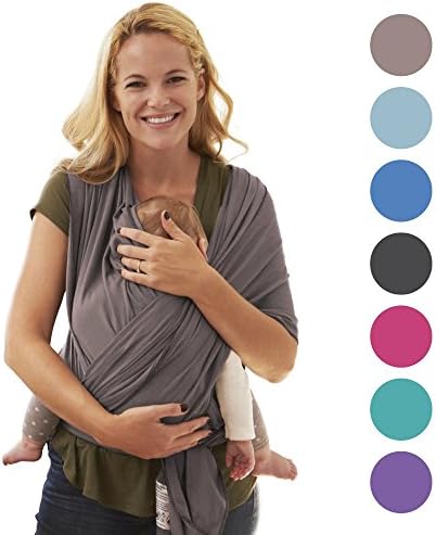 Baby sling 5-in-1 for newborn and toddler | Baby wrap carrier for Mother &amp; Father | Designed in Berlin &amp; London (taupe) | BabyChamp