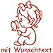 Produktbild Babyaufkleber mit Name/Wunschtext - Motiv 41 (16 cm) - 20 Farben und 11 Schriftarten wählbar
