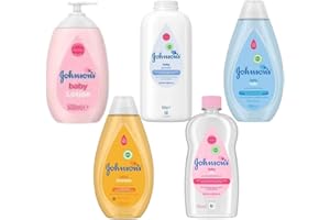 SAESR Ultimate Johnson's Babybadeset 500 ml - Babyöl, Babylotion, Talkum, Baby-Shampoo