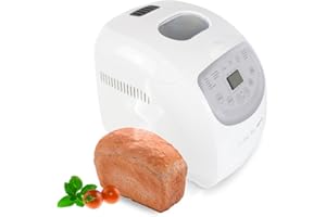 PRIXTON La Petite Bakery - Panificadora Bread Maker 19 Tipos de Pan 3 Niveles de Tostado Capacidad 1000 g Pantalla con Botones y Temporizador