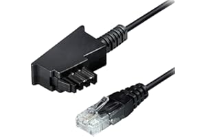 Sat-Fox 6m TAE RJ45 DSL VDSL Internet Kabel - schwarz - für Fritz Box/Speedport WLAN Voip Router IP Anschlußkabel