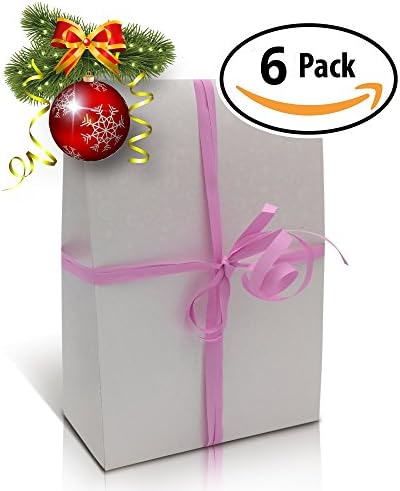6 Best Decorative Gift Boxes Set with Lids by Giovanni Grazielli Italian Design Premium Elegant and Stylish in White for different Occasions Wedding Birthday and Christmas (17.0 x 6.8 x 23.5 cm) …