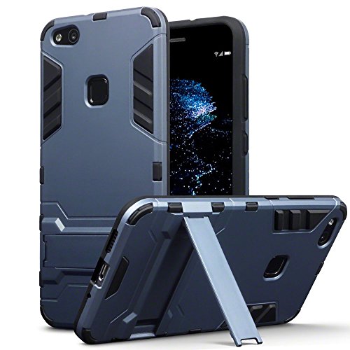Huawei P10 lite Case  GOGME  Tough Armor Series  Robusta Armadura H  brida TPU   PC  Anti-Scratch Panel trasero   Parachoques TPU a prueba de choques   Soporte plegable  Slim cubierta delgada para Huawei P10 lite 