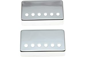 KAISH 2 coperture per pickup humbucker per chitarra, in ottone, 50 mm/52 mm, cromate
