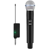 Coverzone Wireless Karaoke Microphone 6.35mm Amplifier 600 Hz to 800 KHz Multi-Purpose Plug and Play Wireless Microphone For Speaker