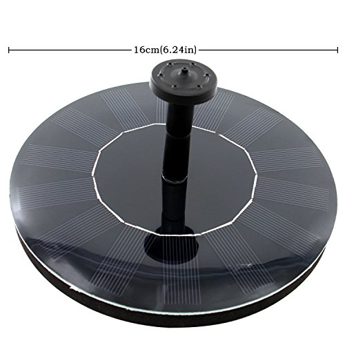Xcellent Global Solar Betriebene Teichpumpe, 1.4W Solar Panel Set Außen-Bewässerung Schwimmpumpen für Vogel-Bad Pool Garten Aquarium HG148 - 4