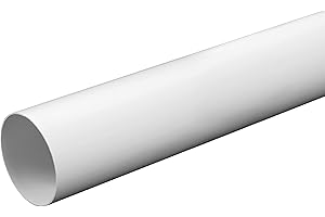 GEAKV Ducting Pipe 150mm / 6" Length - 1 meter Round Duct Ventilation Plastic Tube KO150-10