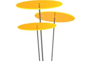 ‎CAZADOR-DEL-SOL Cazador-del-sol ® - das Original | Medio - tres | 3 Stück | Sonnenfänger-Scheiben gelb | Durchmesser 15 cm | Höhe 120 cm