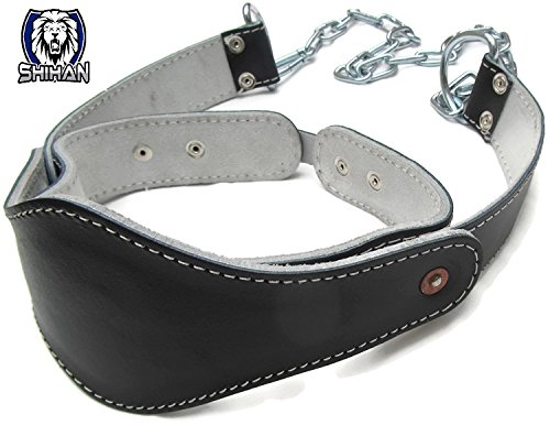 Preisvergleich Produktbild Takashi Nacken-Geschirr mit Stahlketten, aus Rindsleder, Schwarz