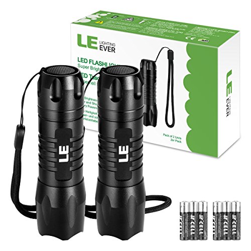 LE 2er Set Superhelle LED Taschenlampe, 14 LED, inklusive 6 AAA-Batterien, Camping Handlampe - 7