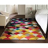 Spectrum - Alfombra / Tapete con diseño moderno y abstracto - Multicolor Jive 120 x 170cm