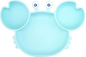 LINOWOS Novos Set de table en silicone pour bébé, plaque d'alimentation antidérapante pour tout-petits Les enfants avec une forte aspiration s'adaptent à la plupart des bacs pour chaise haute