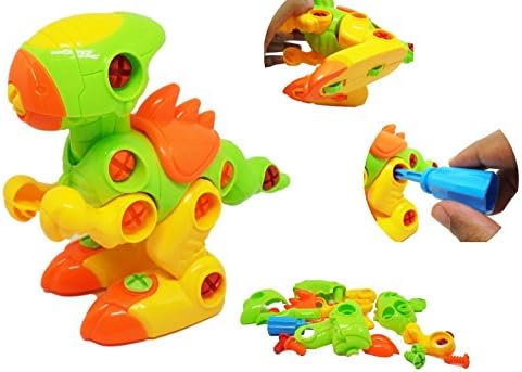 Goeous Assemble and Disassemble DIY Take-apart Pull Along Dinosaurs Toys,Stem Learning , Construction Engineering Building Play Set For Kids 3 Years and Up (Tyrannosaurus)