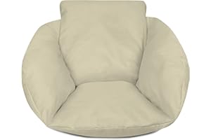 ‎FEROCITY Ferocity Hängesessel Kissen, Polster Bodenkissen für Schwenksessel, Auflage für Baumwoll Hängeschaukel, Hängekorb, Hängestuhl, Rückenkissen in der Farbe Beige [114]