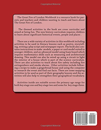 Book's Cover of The Great Fire of London Workbook: Themed Cross-Curricular Activities'