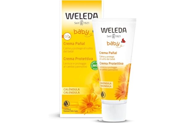 Weleda - Crema Pañal de Caléndula, Calma y Protege el Culito del Bebé, Apto para Pieles Sensibles - 75 ml