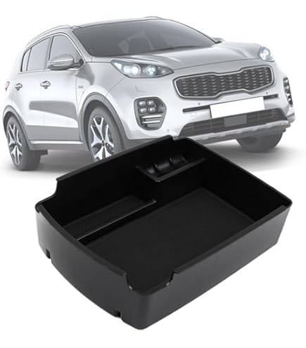 GAFAT Kompatibel mit Kia Sportage NQ5 2022-2024 2025 (Automatikgetriebe) Mittelarmlehne Abdeckung, Mittelkonsole Armlehne Polster Schutz PU Leder, 5CM Erhöht Verdickt Müdigkeit lindern (Schwarz