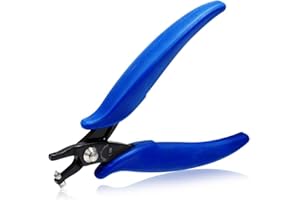 SPEEDWOX Pinza per forare in metallo per creare gioielli diametro 1,8 mm foro rotondo a mascella corta in lamiera di metallo spessore 18 mm con foro in rame argentato pinze di precisione