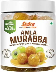 SeAro 100% Natural Amla Murabba. Export Quality Aawla Murabba with Less Sugar. Traditionally Prepared Fresh in Small Batches, 950 g