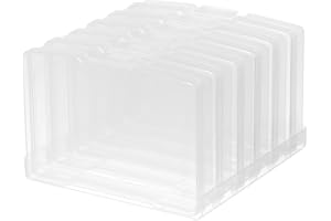 novelinks Lot de 6 boîtes de rangement transparentes pour photos de 10,2 x 15,2 cm – Boîtes de rangement en plastique avec couvercles, boîtes de rangement pour photos de 10,2 x 15,2 cm, boîtes de tri