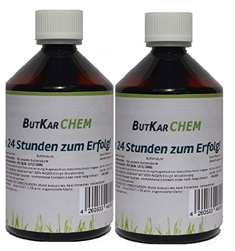 Preisvergleich Produktbild ButKarCHEM Artnr. 171 Synthese 2x225ml Buttersäure mind.99% Buttersäure. Qualitäts Markenprodukt