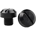 2 Pieces Motorcycle Mirror Hole Plug M10 Aluminum Blanking Plug Regular & Reverse Screws Motorcycle Mirror Hole Blanking Plug Use for GROM MSX125