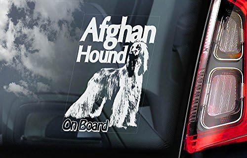 Afghan Hound - Car Window Sticker - Dog Sign - External Printed - V01
