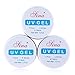 Fashion gallery 3 pc Pink White Clear Transparent Color UV Gel Builder Top coat Brush Form Nail Art Tips Nail Manicure Extension Nail Art Kit