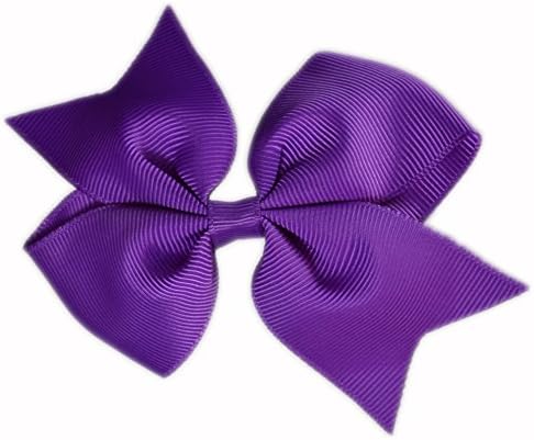 3.5" GROSGRAIN RIBBON HAIR BOWS - 32 COLOURS TO PICK FROM by TF's (VIOLET)