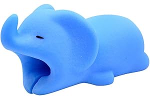 UCABLES 2 Unidades Protector de Cable - para Cables Lightning iPhone y Macbook, Tipo C, Micro USB, Ethernet, Cargador, Auriculares, Ratón, Teclado - Hecho en Silicona - Universal - Elefante