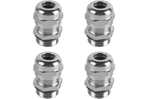 Tiardey Lot de 4 Presse-étoupes M16 PG9 en métal étanches et réglables pour câbles de 4 à 8 mm de diamètre, Presse-étoupes en Laiton durables