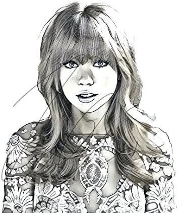 Taylor Swift Sketch Drawing Print Poster Hand Drawn Pencil #SWIFT_SKETCH3