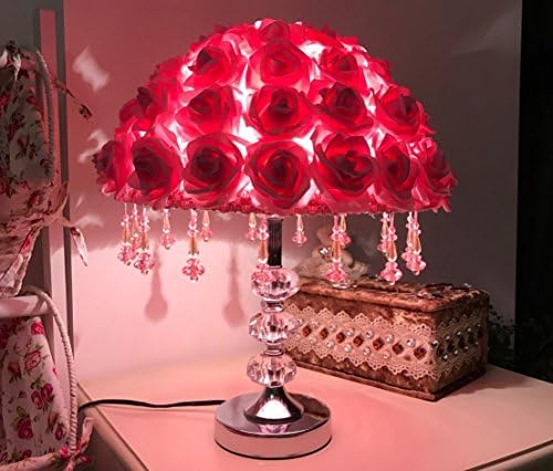 SSDA Wedding Festive Decoration Bedroom Bedside Rose Crystal Table Lamp