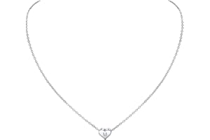 PROSILVER Sterling Silver Initial Necklace for Womens/Women, Letters A-Z 26 Alphabet, Adjustable Chain (Send Gift Box)