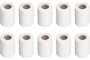 Rebower Cerámica Tubo Cableado Aislado Cerámica Tubería [para Cable Paquete Calor Aislamiento Protección] - 4mm Diámetro/20uds