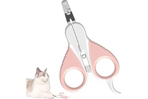 ZEACCT Sécurité Coupe-Ongles pour Animaux en Acier Inoxydable, Coupe-Ongles Chat Tondeuses à Griffes Coupe Ongle Chien avec Lime à Ongles – pour Chien, Chat, Oiseau, Rongeur et Toute Taille de Griffe