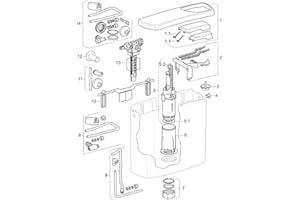 Geberit - Console avec levier d'action, pour chasse d'eau Vista Geberit Ap140, Dob Le volume de décharge (240.426.00.1)