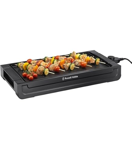 Grill De Asar JATA JEGR1106 - Plancha O Parrilla De Acero Inoxidable Negro, Para Cocinar A La Plancha