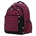 Happy Cherry Women's Multi-function Large Waterproof Mummy Travel Backpack Diaper Nappy Bag Purplish Red Dot