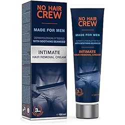 NO HAIR CREW Crème dépilatoire intime pour homme, extra douce, 100ml