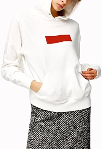 ZFANG Outwear Hoodie Blouse T -Shirts Sweater Solid Color Pullover Drawstring Casual Daily Tops Sweatshirt , white , All code