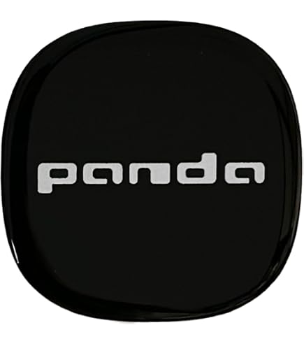 Autocollant Logo 3D Pour Fiat Panda (après 2012) - 2 Pièces, Avant Et Arrière, Résine Polyuréthane, Fabrication Italienne